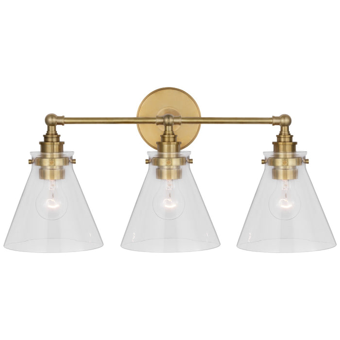 Visual Comfort Signature CHD 2529AB-CG LED Wall Sconce, Antique-Burnished Brass