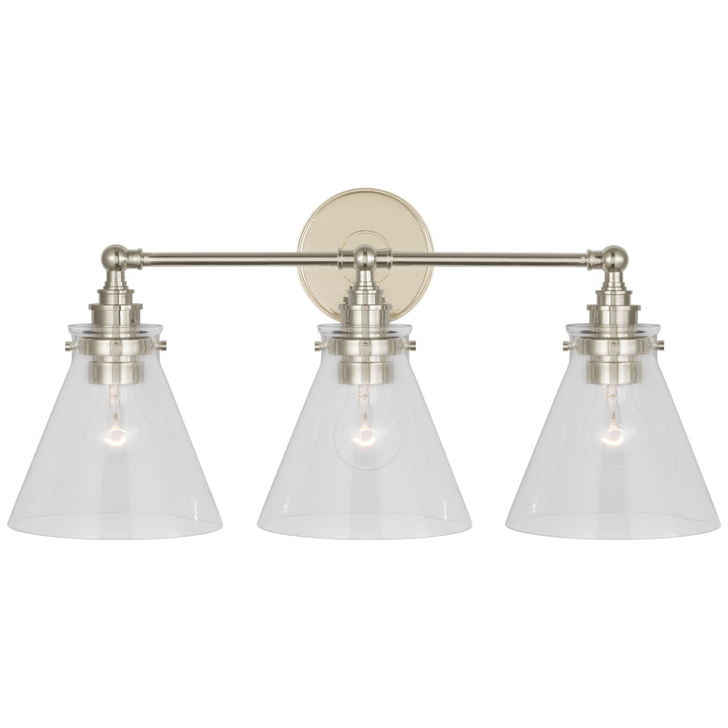Visual Comfort Signature CHD 2529PN-CG LED Wall Sconce, Polished Nickel