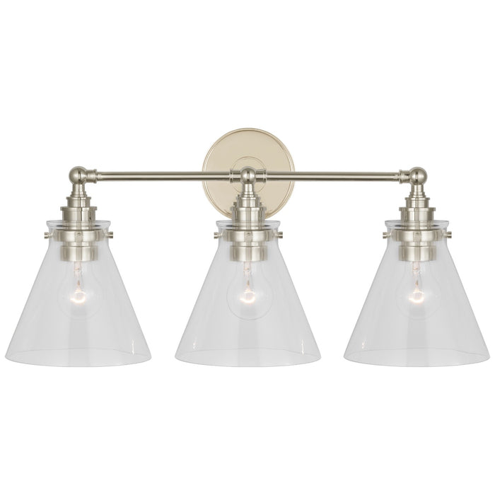 Visual Comfort Signature CHD 2529PN-CG LED Wall Sconce, Polished Nickel