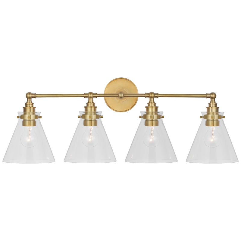 Visual Comfort Signature CHD 2530AB-CG LED Wall Sconce, Antique-Burnished Brass