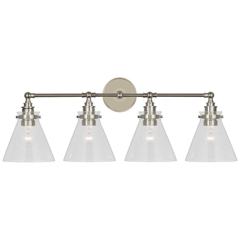 Visual Comfort Signature CHD 2530PN-CG LED Wall Sconce, Polished Nickel