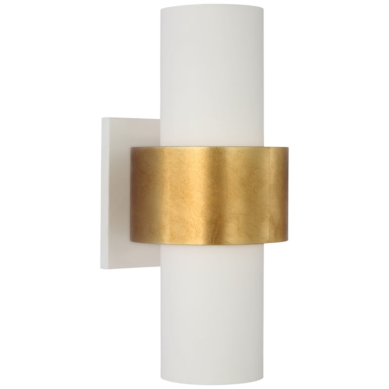 Visual Comfort Signature JN 2300PW/G LED Wall Sconce, Plaster White and Gild