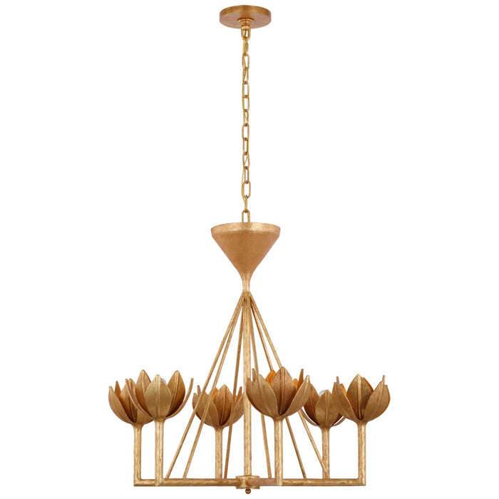 Visual Comfort Signature JN 5007AGL LED Chandelier, Antique Gold Leaf