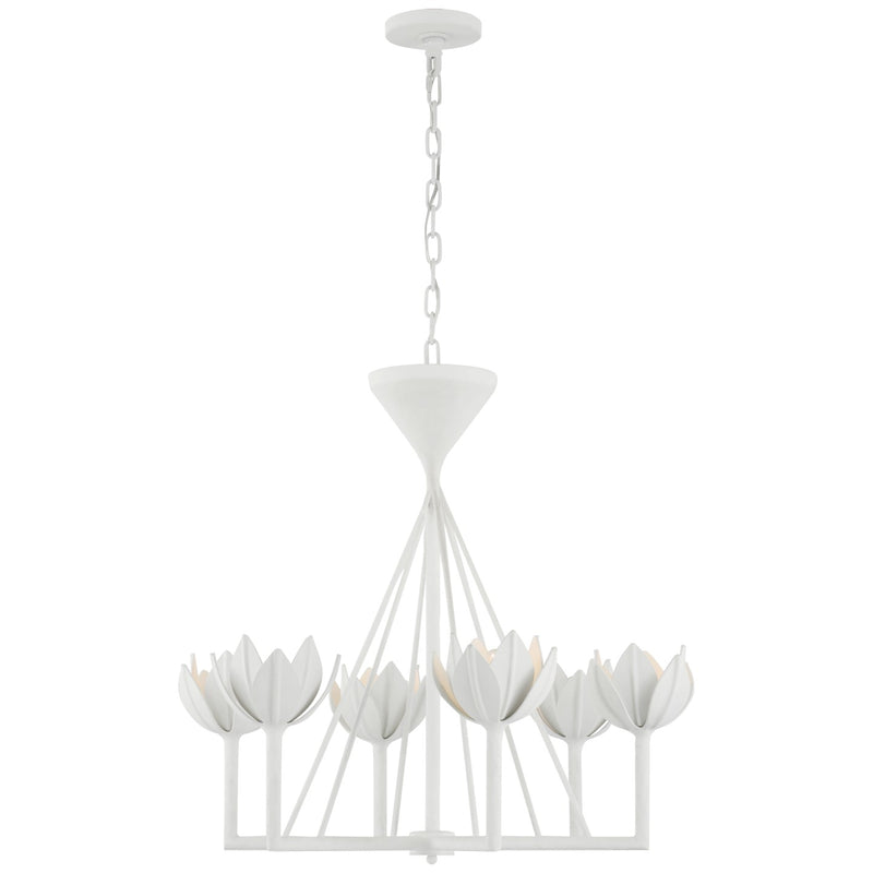 Visual Comfort Signature JN 5007PW LED Chandelier, Plaster White