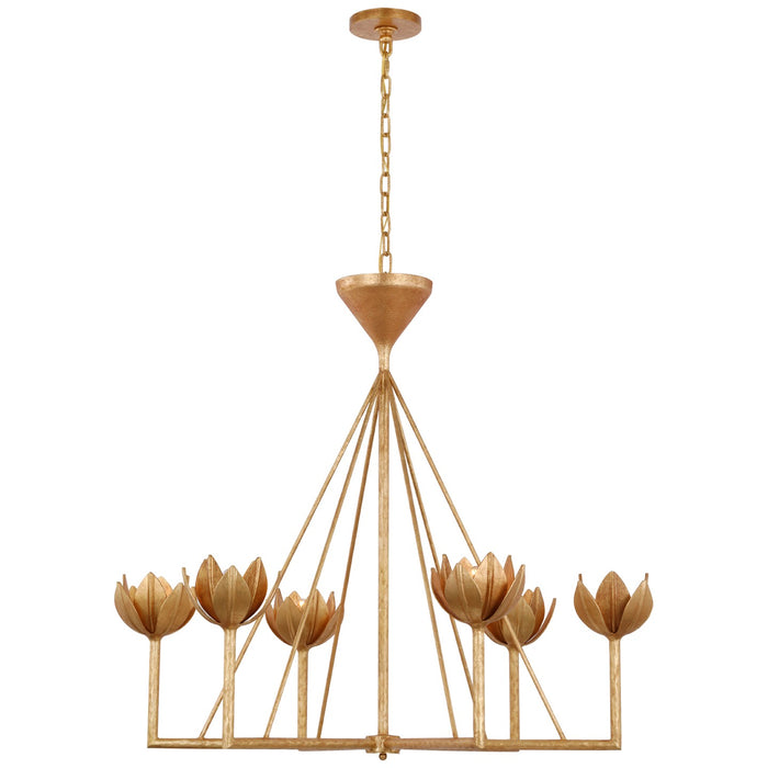Visual Comfort Signature JN 5008AGL LED Chandelier, Antique Gold Leaf
