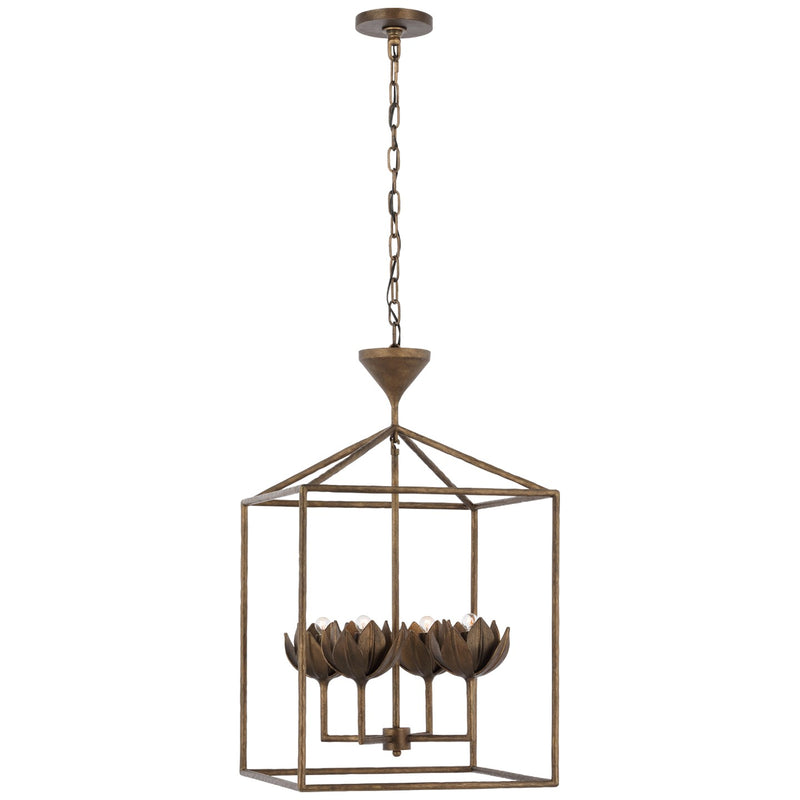 Visual Comfort Signature JN 5302ABL LED Pendant, Antique Bronze Leaf