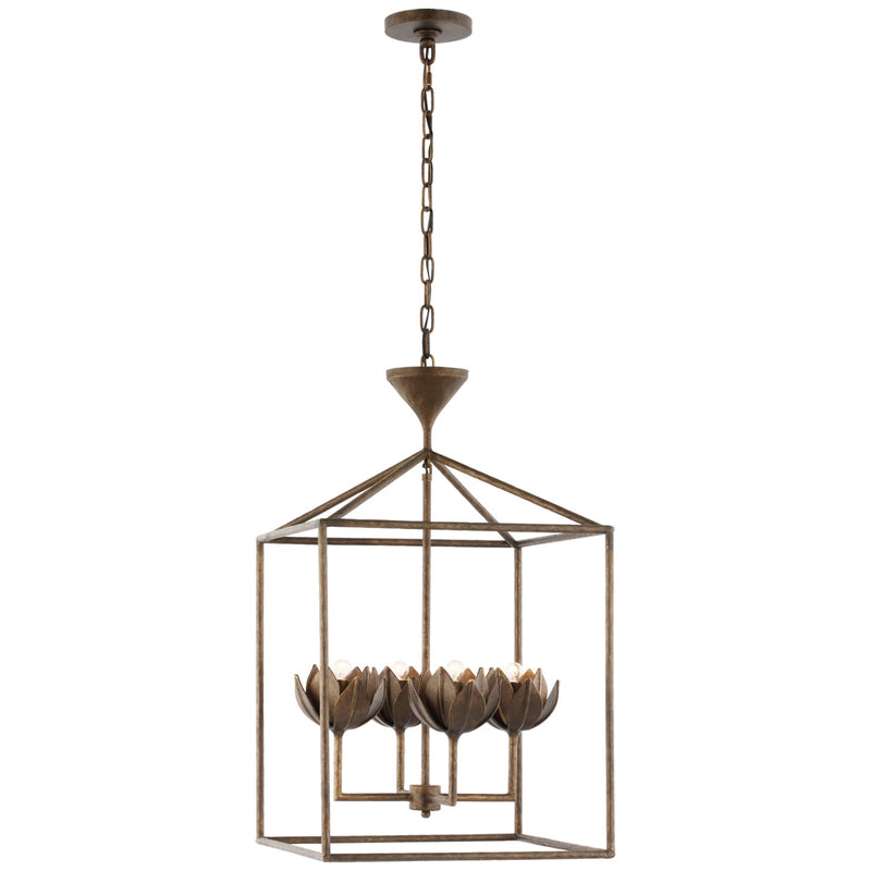 Visual Comfort Signature JN 5302ABL LED Pendant, Antique Bronze Leaf