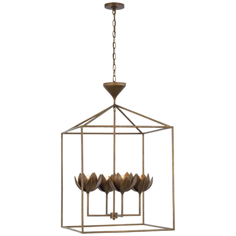 Visual Comfort Signature JN 5303ABL LED Pendant, Antique Bronze Leaf