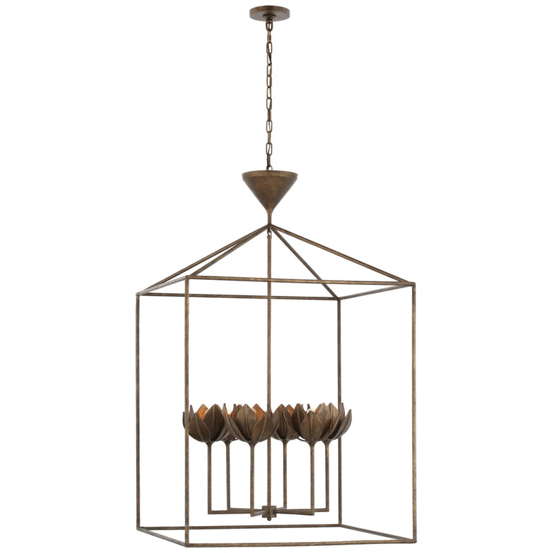 Visual Comfort Signature JN 5304ABL LED Pendant, Antique Bronze Leaf