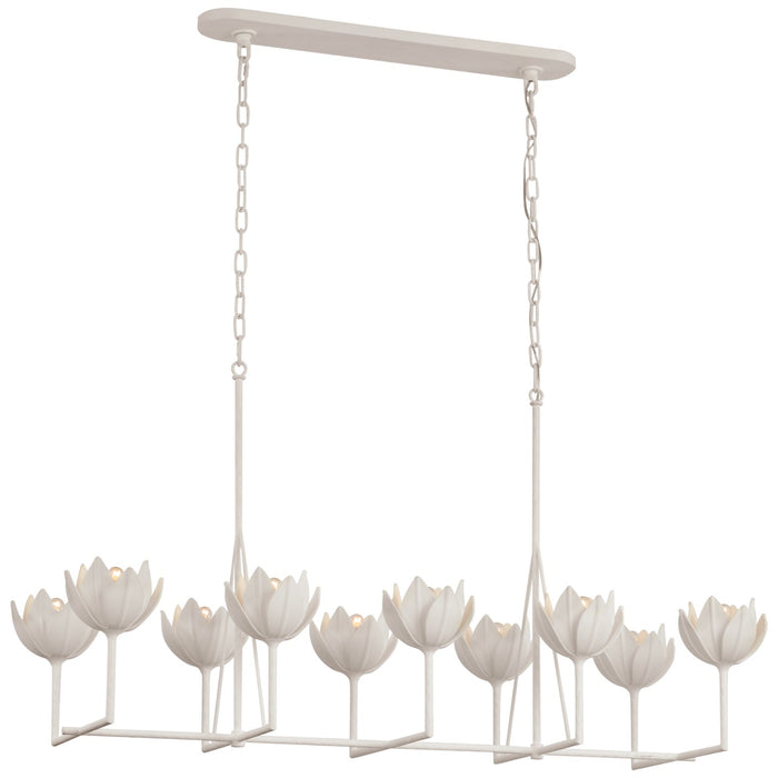 Visual Comfort Signature JN 5313PW LED Linear Chandelier, Plaster White