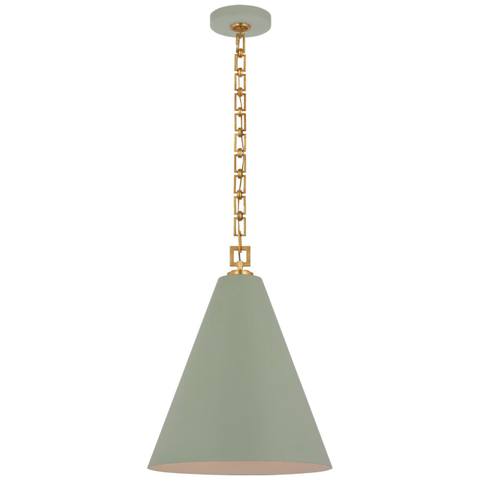 Visual Comfort Signature JN 5322CEL/G LED Pendant, Celadon and Gild