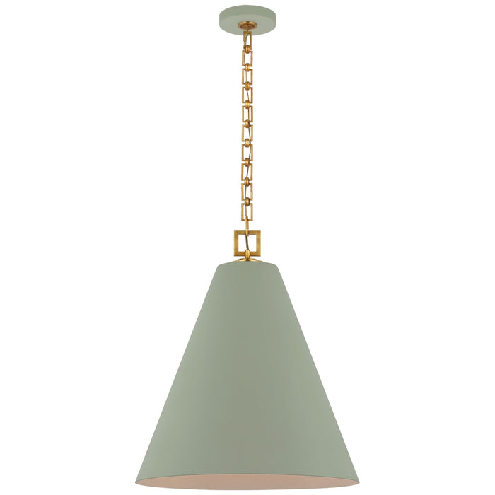 Visual Comfort Signature JN 5323CEL/G LED Pendant, Celadon and Gild