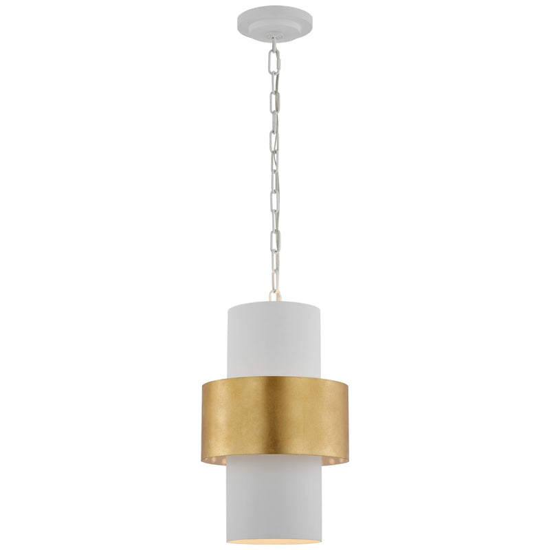 Visual Comfort Signature JN 5330PW/G LED Pendant, Plaster White and Gild