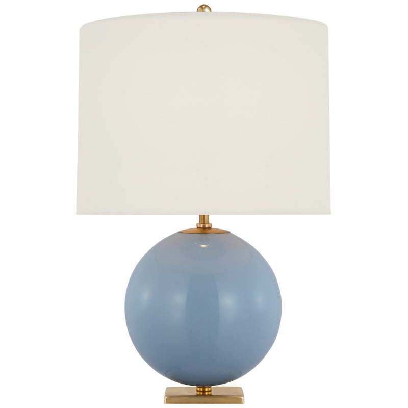 Visual Comfort Signature KS 3014BLU-L One Light Table Lamp, Blue Painted Glass