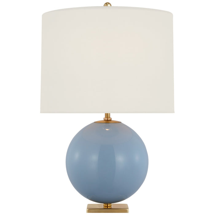 Visual Comfort Signature KS 3014BLU-L One Light Table Lamp, Blue Painted Glass