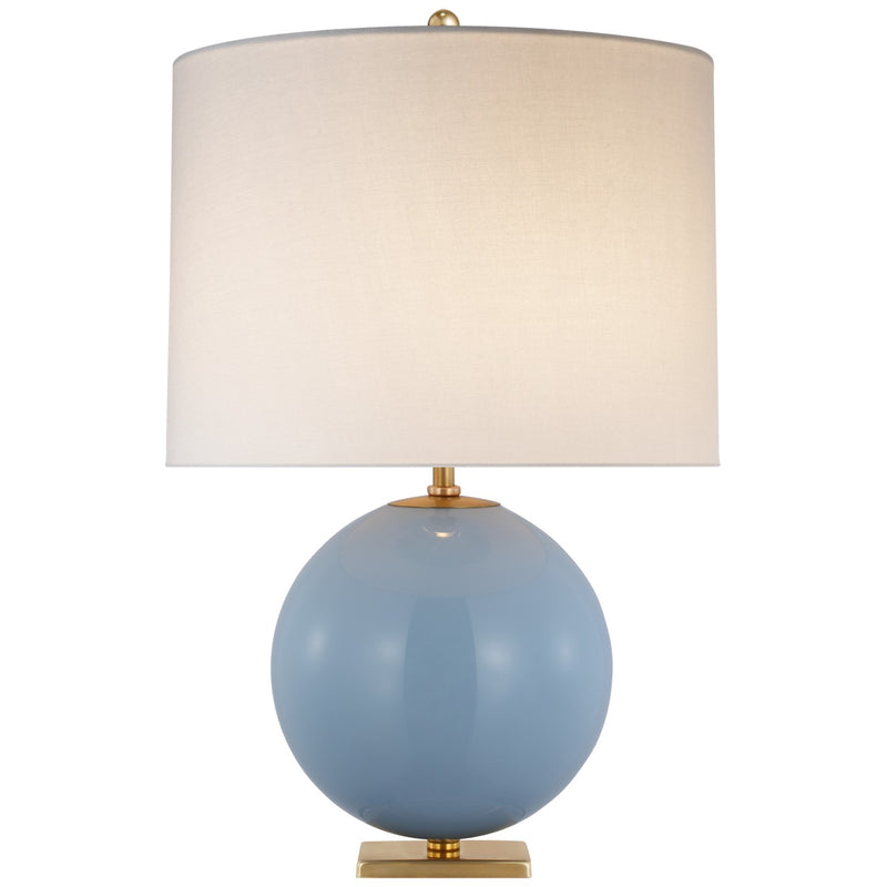 Visual Comfort Signature KS 3014BLU-L One Light Table Lamp, Blue Painted Glass