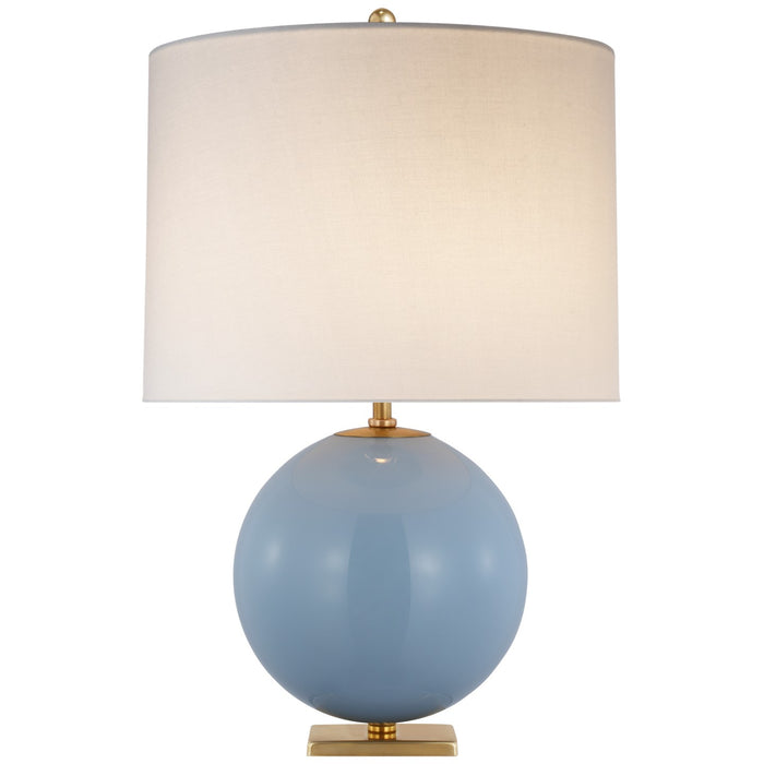 Visual Comfort Signature KS 3014BLU-L One Light Table Lamp, Blue Painted Glass