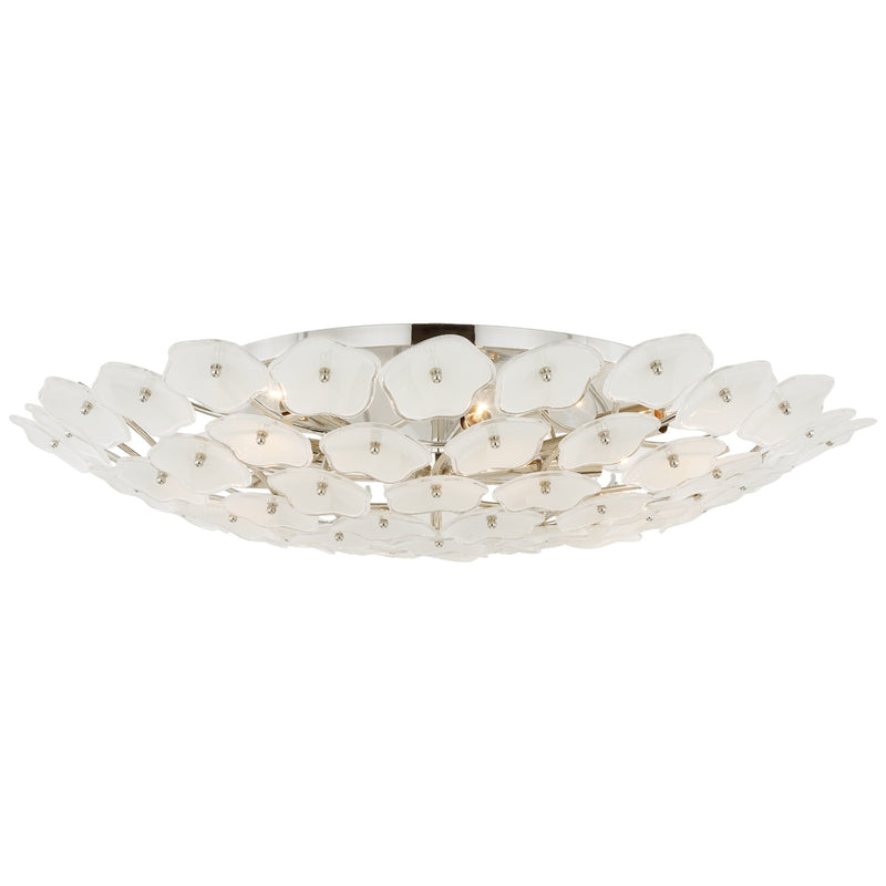 Visual Comfort Signature KS 4068PN-CRE LED Flush Mount, Polished Nickel