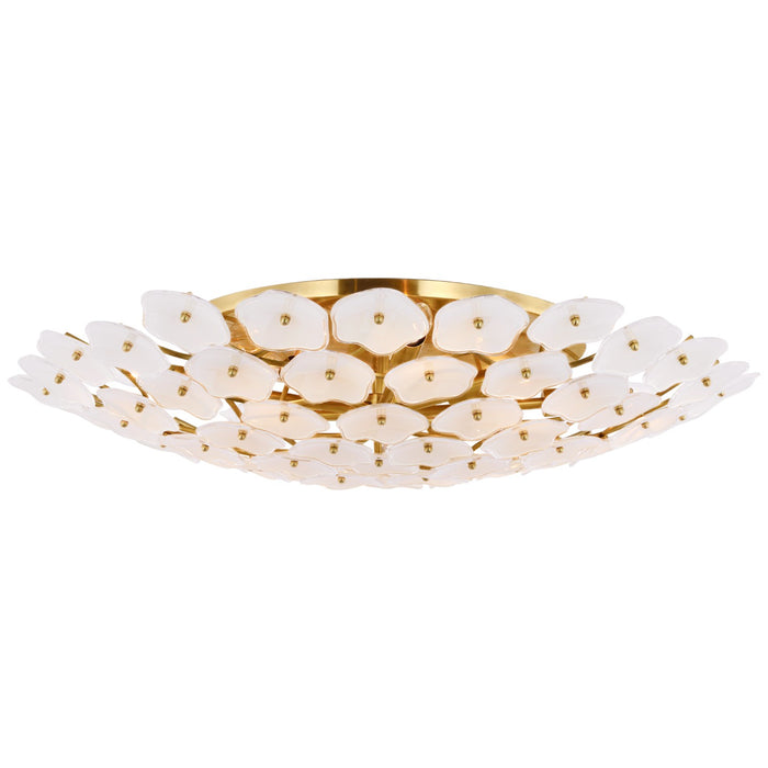 Visual Comfort Signature KS 4068SB-CRE LED Flush Mount, Soft Brass