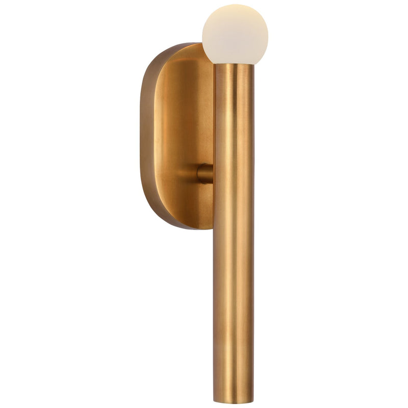 Visual Comfort Signature KW 2280AB-ECG LED Wall Sconce, Antique-Burnished Brass
