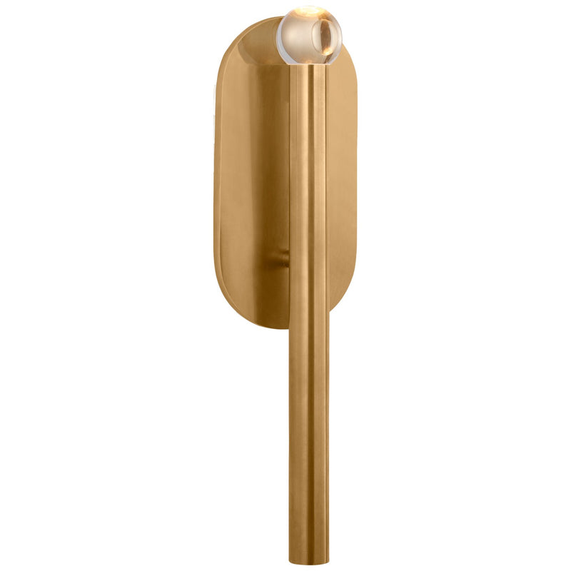 Visual Comfort Signature KW 2281AB-CG LED Wall Sconce, Antique-Burnished Brass