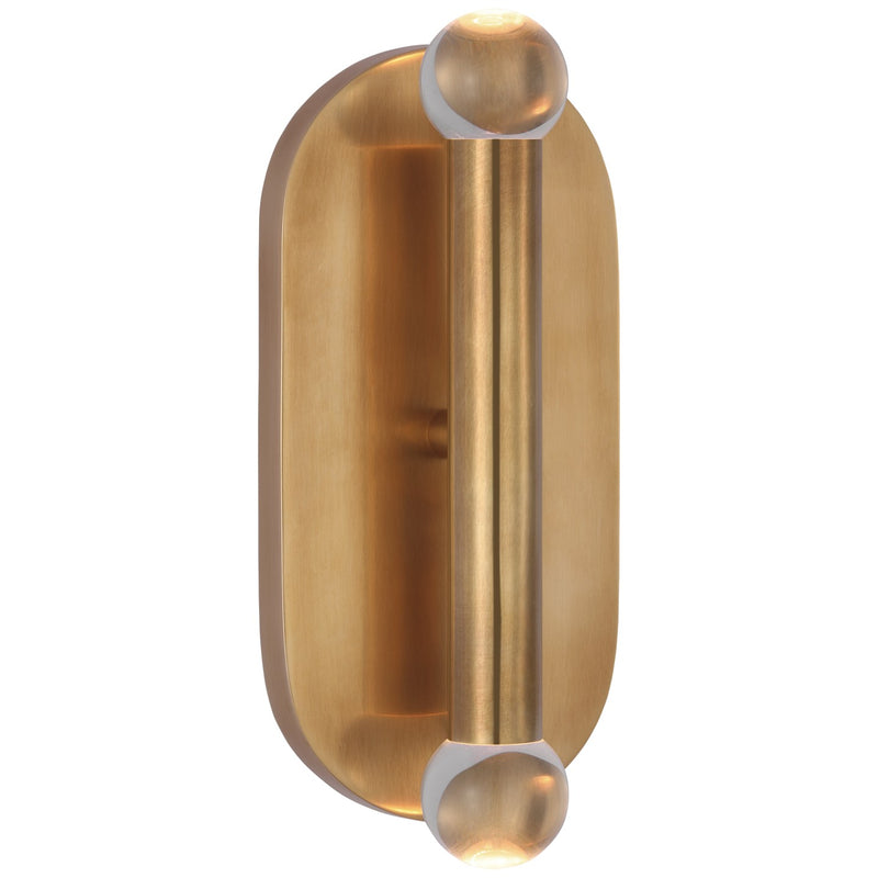 Visual Comfort Signature KW 2282AB-CG LED Wall Sconce, Antique-Burnished Brass
