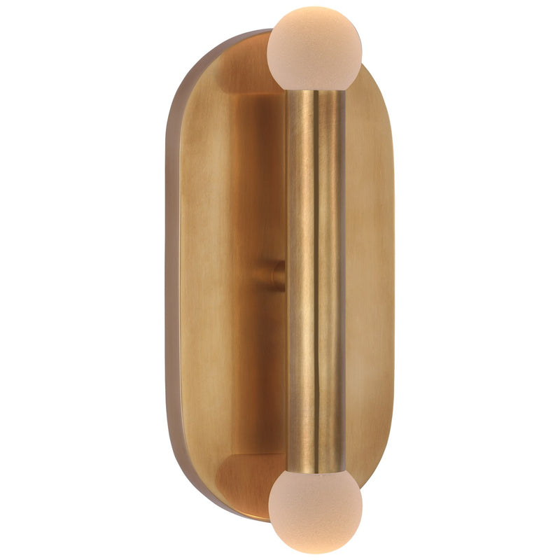 Visual Comfort Signature KW 2282AB-ECG LED Wall Sconce, Antique-Burnished Brass