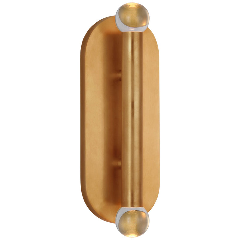 Visual Comfort Signature KW 2287AB-CG LED Wall Sconce, Antique-Burnished Brass