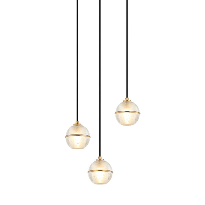Matteo Lighting C33103AG Three Light Pendant