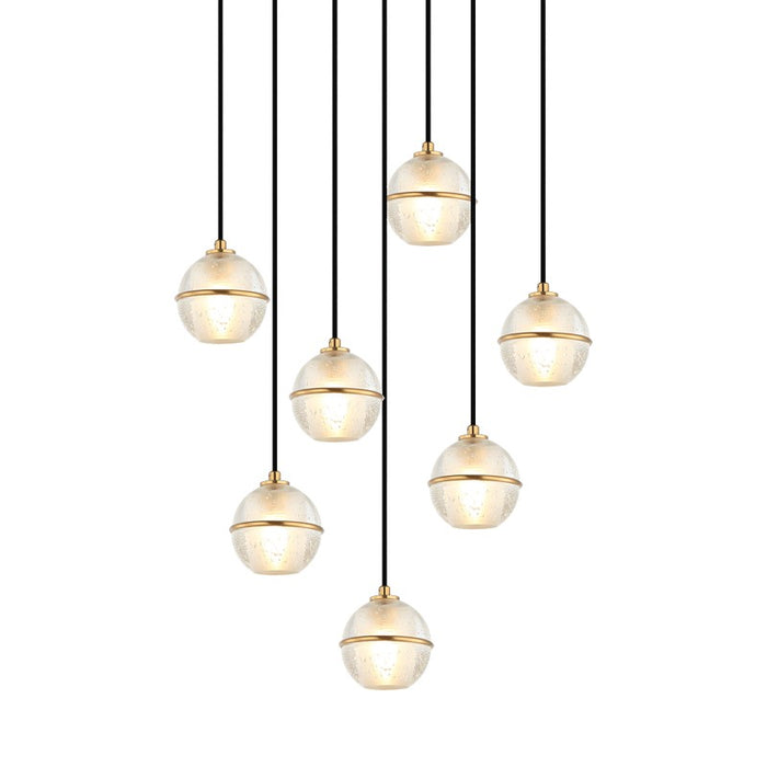 Matteo Lighting C33107AG Seven Light Pendant