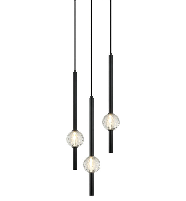 Matteo Lighting C68903MB Three Light Pendant