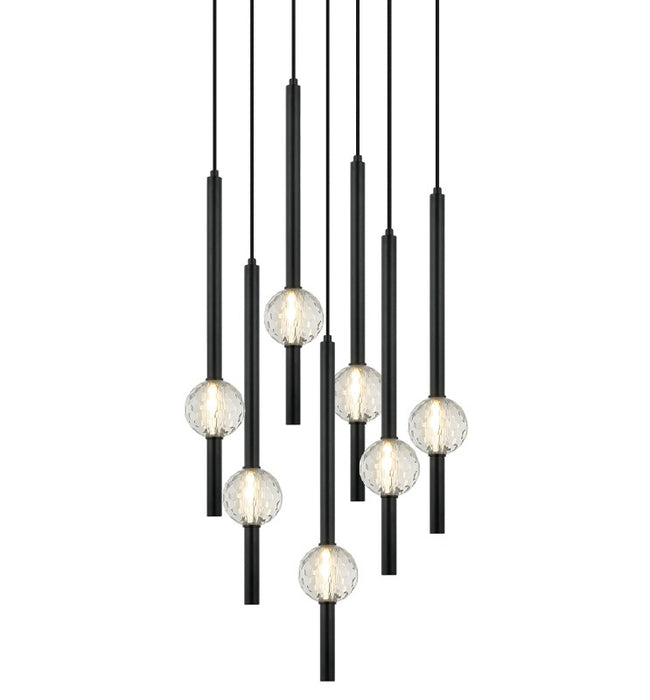 Matteo Lighting C68907MB Seven Light Pendant