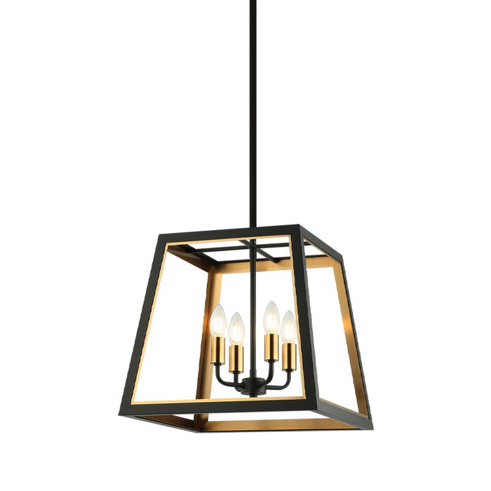 Matteo Lighting C72104MBAG Four Light Pendant