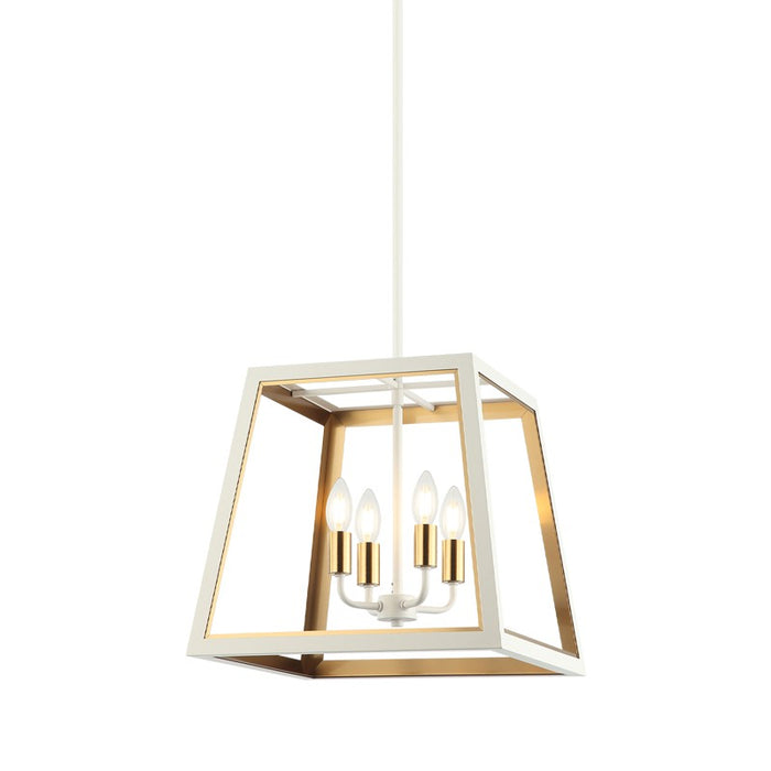 Matteo Lighting C72104WHAG Four Light Pendant