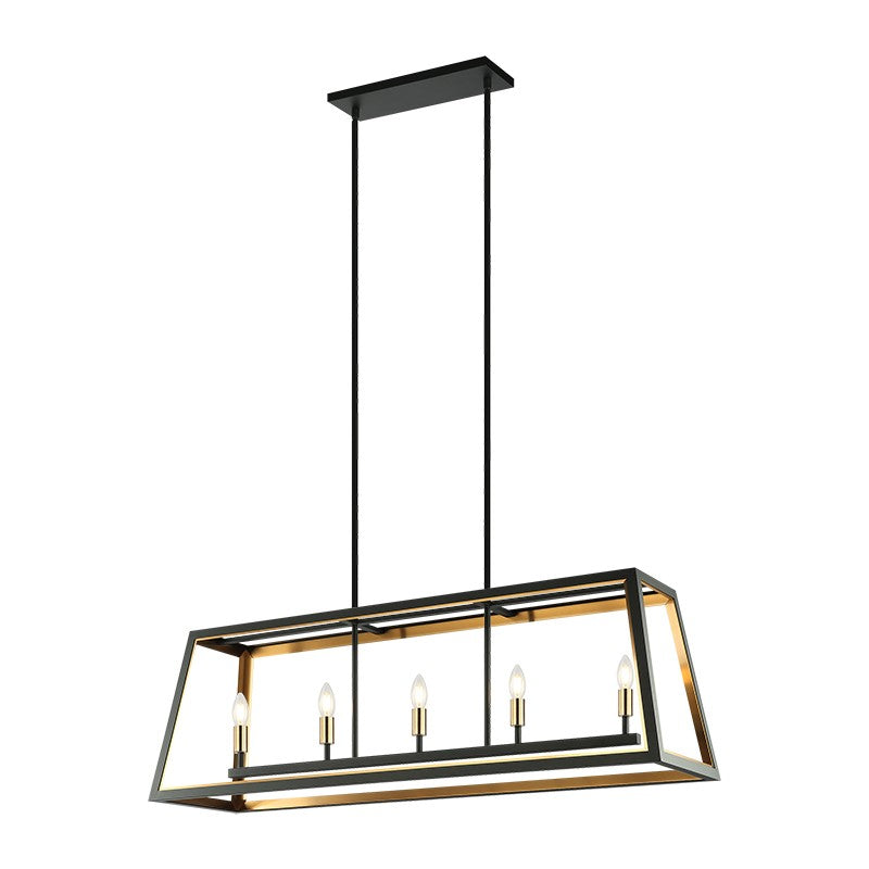 Matteo Lighting C72105MBAG Five Light Chandelier