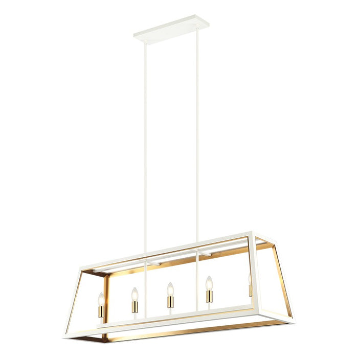 Matteo Lighting C72105WHAG Five Light Chandelier