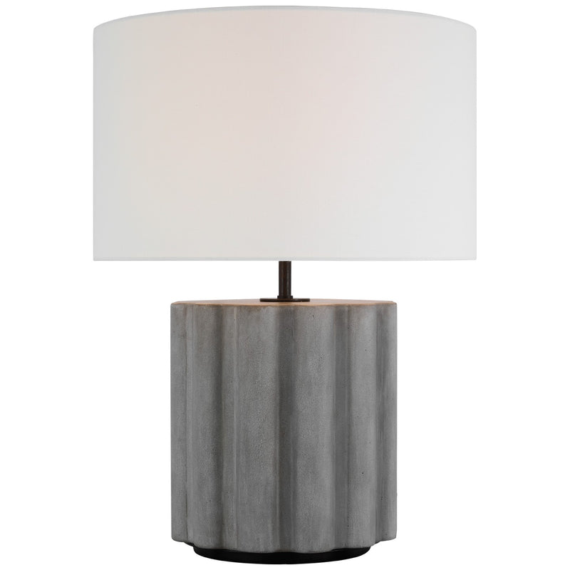 Visual Comfort Signature KW 3210OYS-L LED Table Lamp, Oyster Stained Concrete