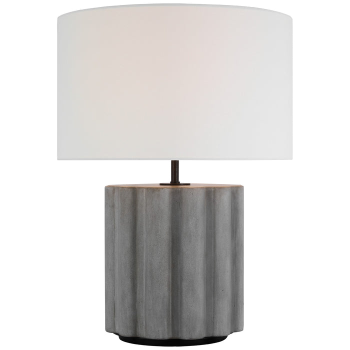 Visual Comfort Signature KW 3210OYS-L LED Table Lamp, Oyster Stained Concrete