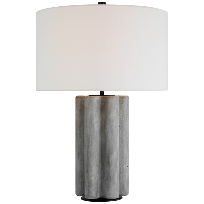 Visual Comfort Signature KW 3214OYS-L LED Table Lamp, Oyster Stained Concrete