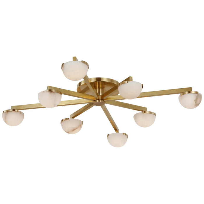 Visual Comfort Signature KW 4622AB-ALB LED Flush Mount, Antique-Burnished Brass