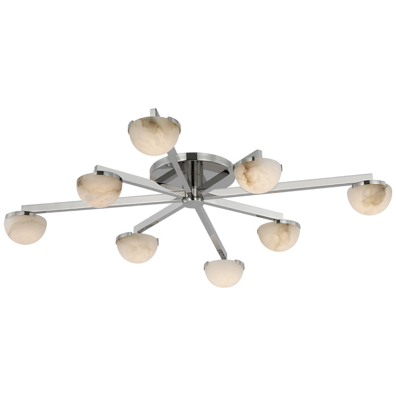 Visual Comfort Signature KW 4622PN-ALB LED Flush Mount, Polished Nickel
