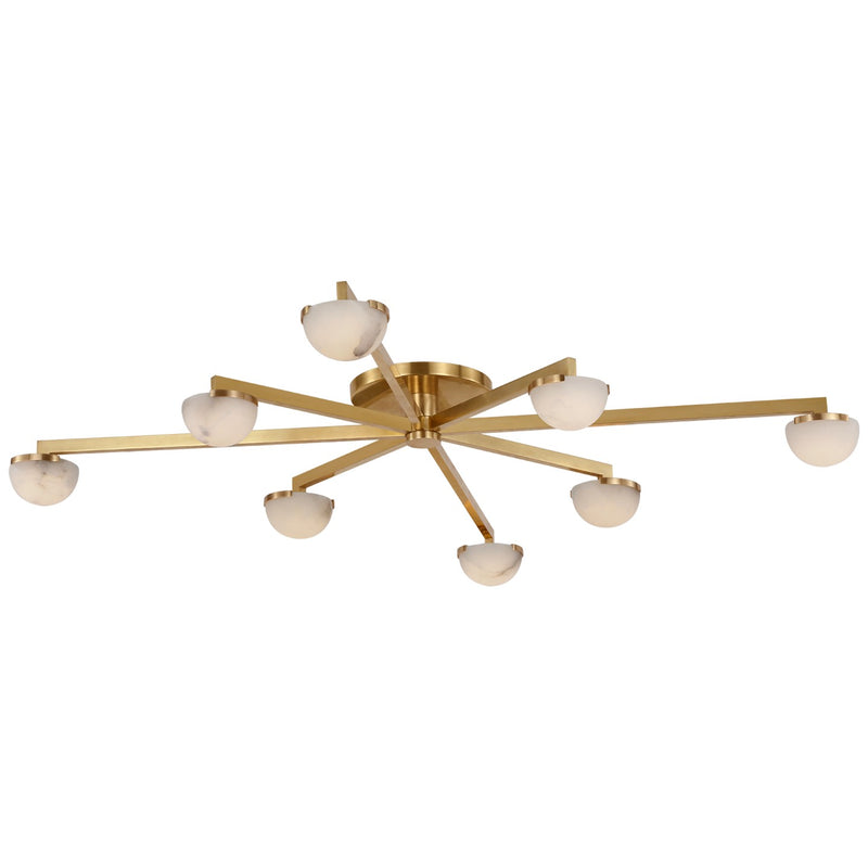 Visual Comfort Signature KW 4623AB-ALB LED Flush Mount, Antique-Burnished Brass