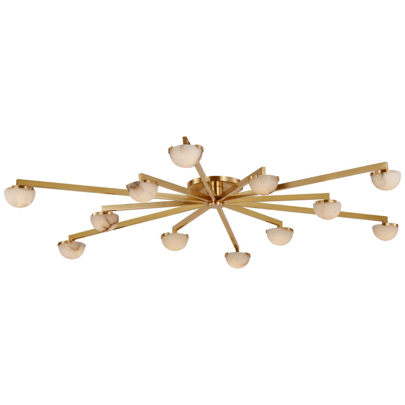 Visual Comfort Signature KW 4624AB-ALB LED Flush Mount, Antique-Burnished Brass