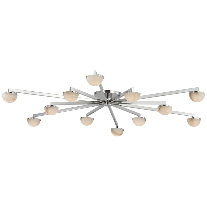 Visual Comfort Signature KW 4624PN-ALB LED Flush Mount, Polished Nickel