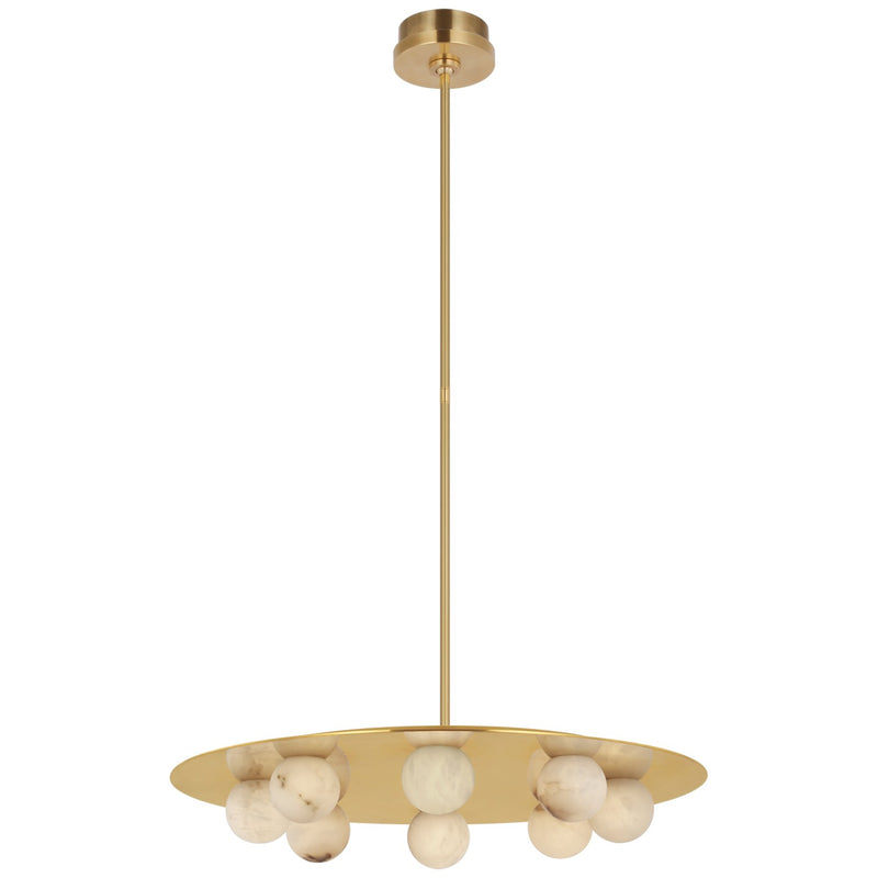 Visual Comfort Signature KW 5521MAB-ALB LED Chandelier, Mirrored Antique Brass