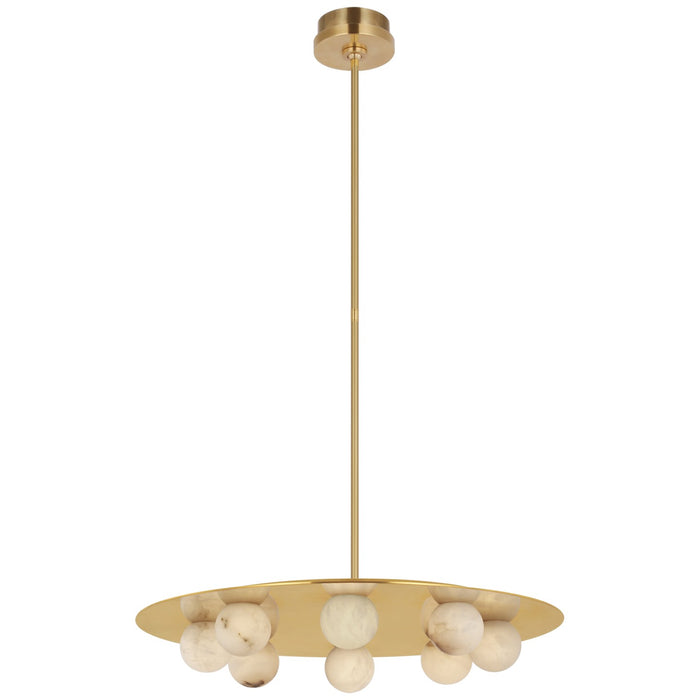 Visual Comfort Signature KW 5521MAB-ALB LED Chandelier, Mirrored Antique Brass