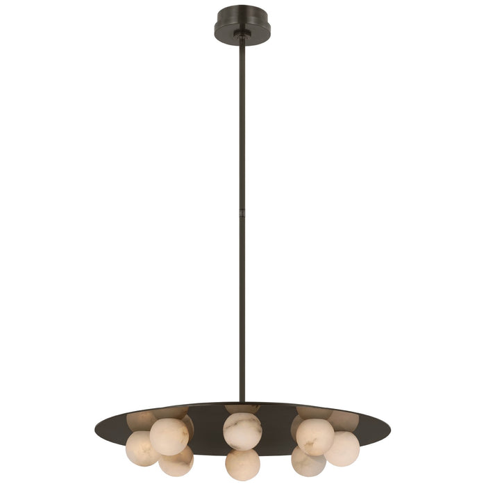 Visual Comfort Signature KW 5521MBZ-ALB LED Chandelier, Mirrored Bronze