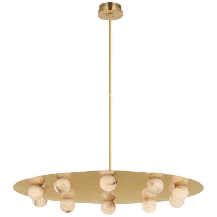 Visual Comfort Signature KW 5522MAB-ALB LED Chandelier, Mirrored Antique Brass
