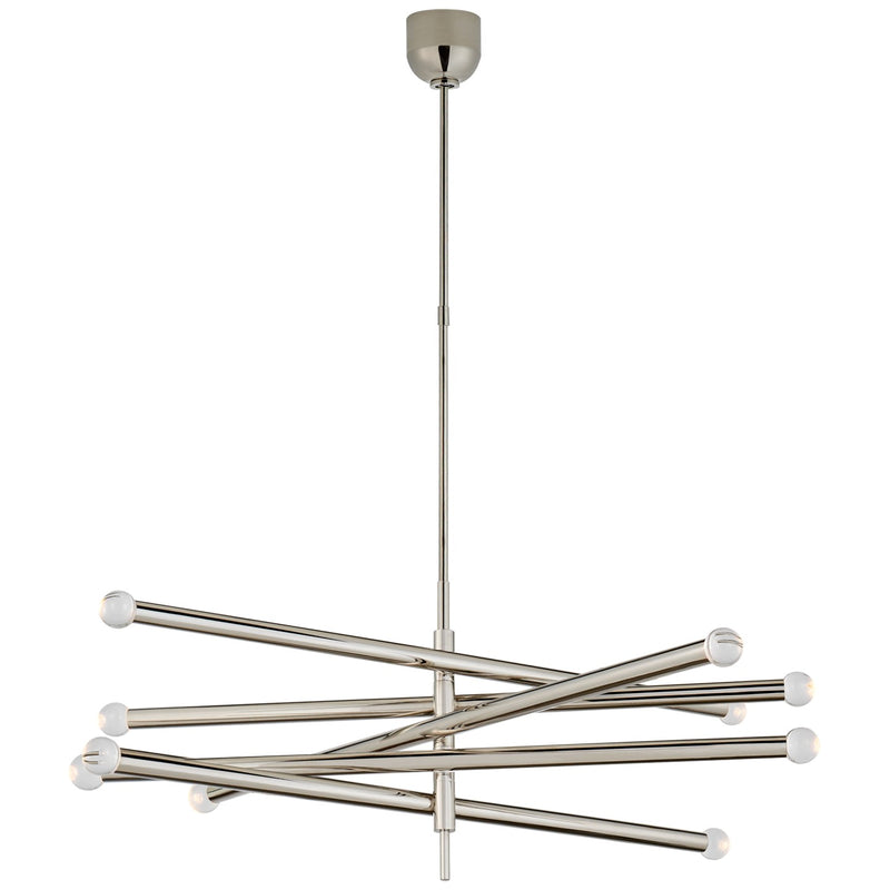 Visual Comfort Signature KW 5587PN-CG LED Chandelier, Polished Nickel