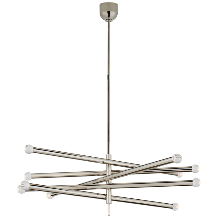 Visual Comfort Signature KW 5587PN-CG LED Chandelier, Polished Nickel